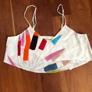 Mara Hoffman Embroidered Crop top